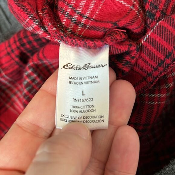 Eddie Bauer Plaid 100% Cotton Lounge Pant Size Large - Picture 4 of 7